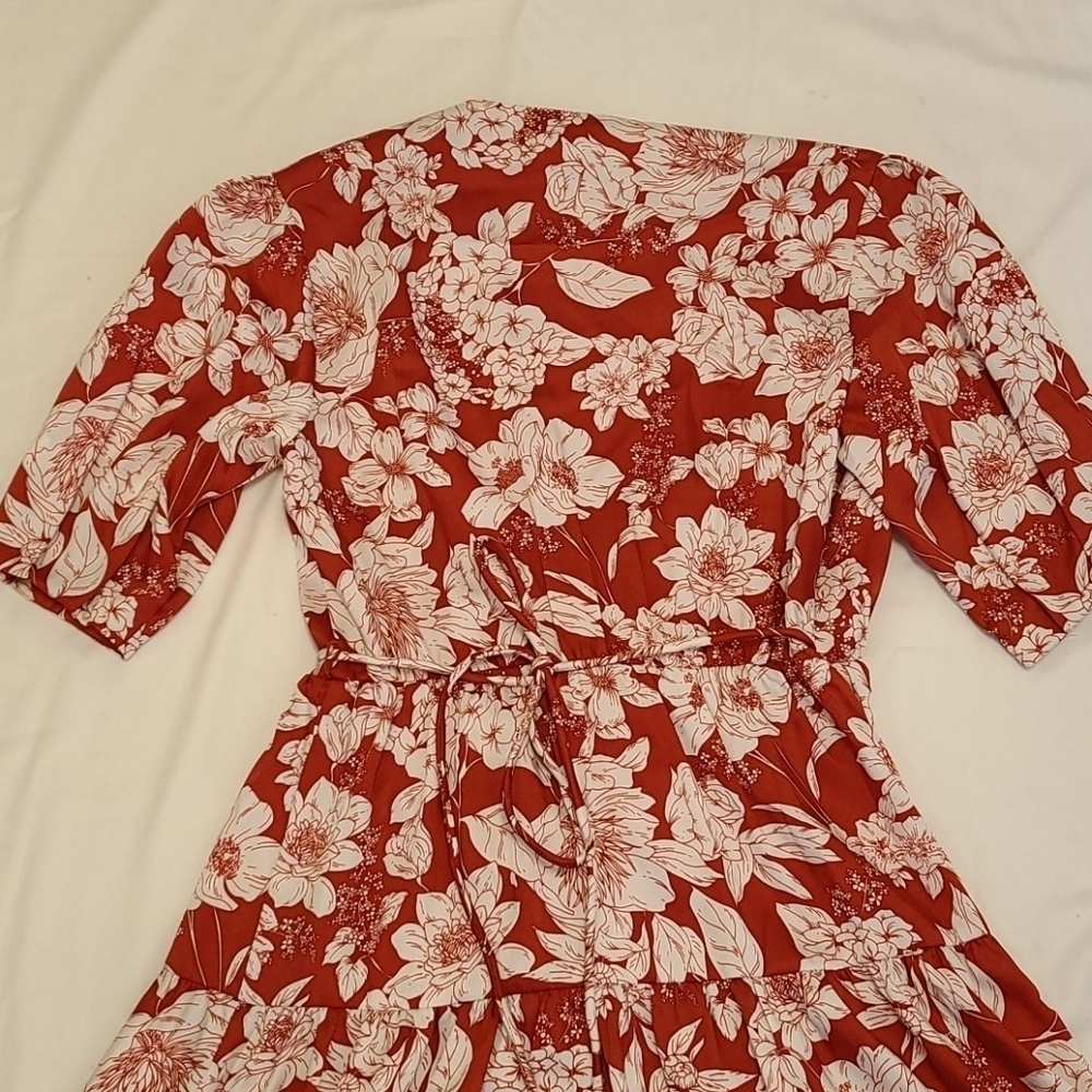 NWT Rebecca Minkoff Red Floral Wrap Dress … - Picture 15 of 16